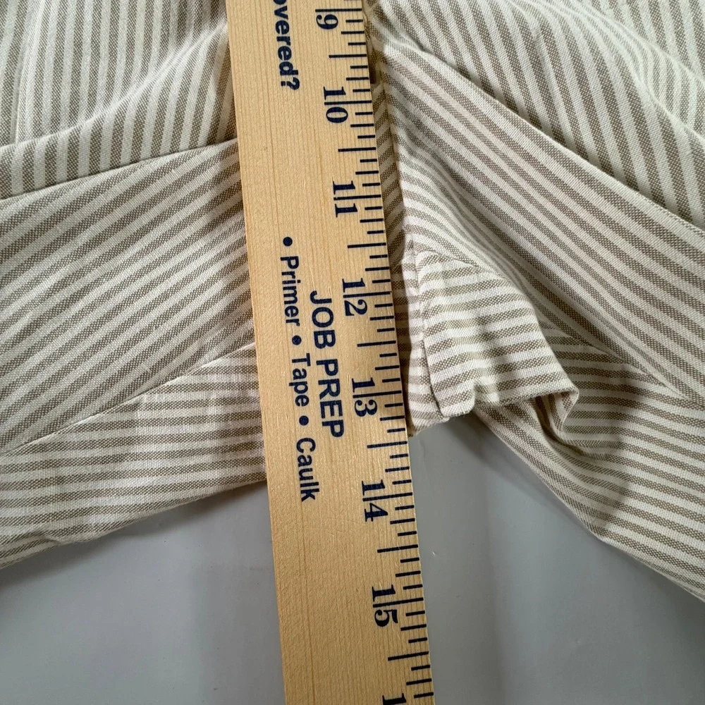 IZOD Men's Classic Oxford Stretch Shorts 36 Tan Beige White‎ Striped NWT